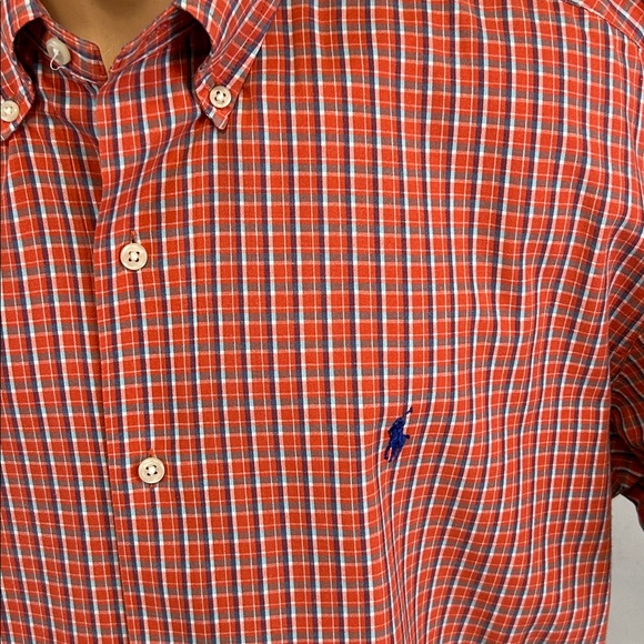 Ralph Lauren short sleeve button down collar shirt.  L - Picture 4 of 7